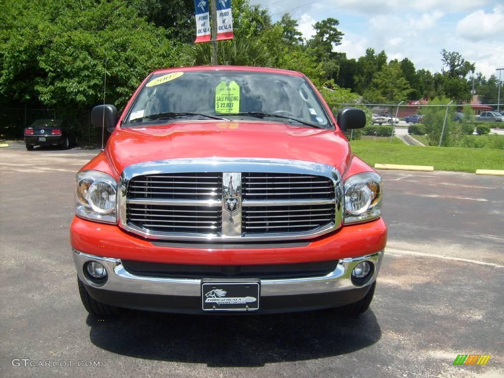2007 Ram 1500 Thunder Road Quad Cab - Flame Red / Medium Slate Gray photo #8