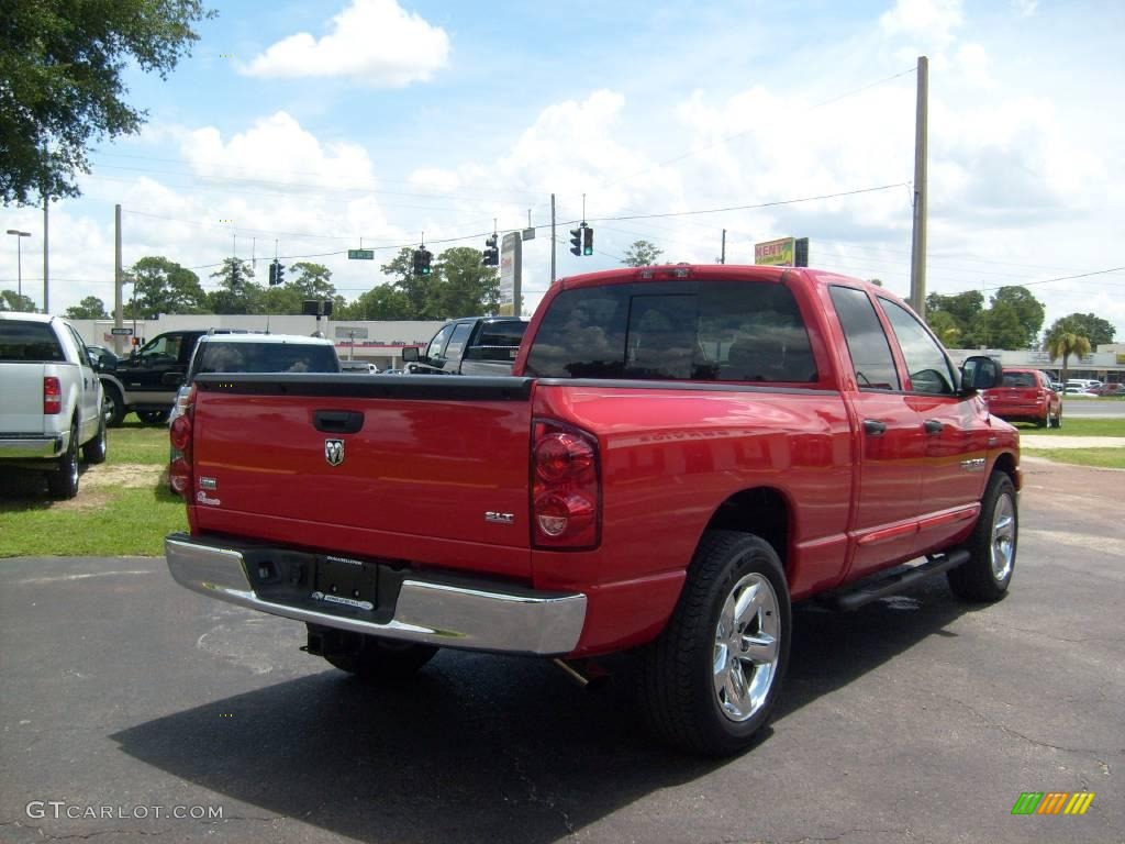 2007 Ram 1500 Thunder Road Quad Cab - Flame Red / Medium Slate Gray photo #11