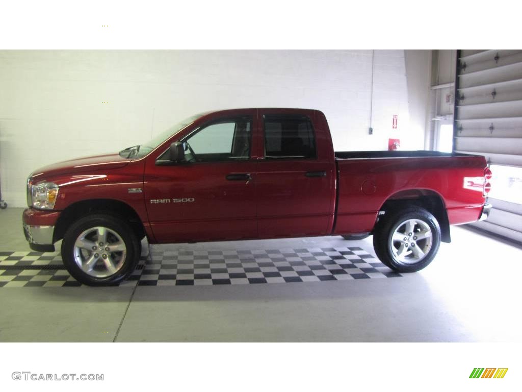 2007 Ram 1500 Big Horn Edition Quad Cab 4x4 - Inferno Red Crystal Pearl / Medium Slate Gray photo #1