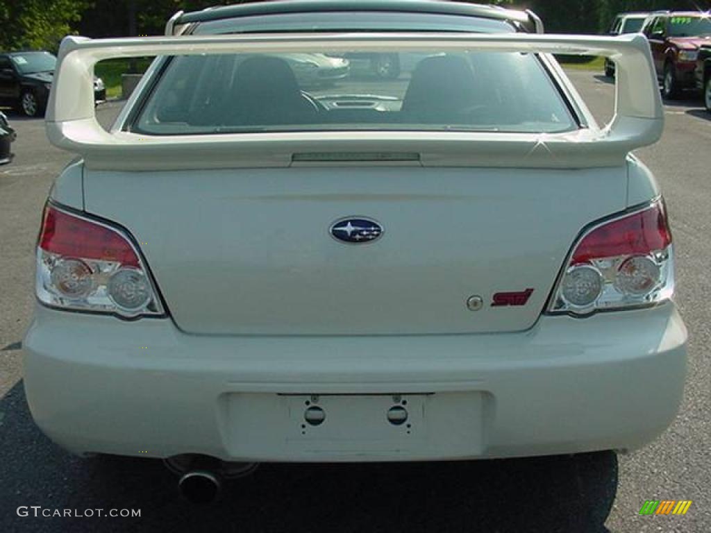 2007 Impreza WRX STi - Satin White Pearl / Blue Alcantara photo #5