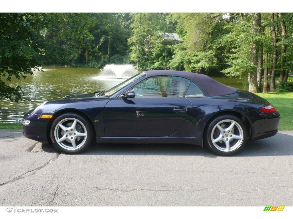 2008 911 Carrera Cabriolet - Midnight Blue Metallic / Sand Beige photo #3