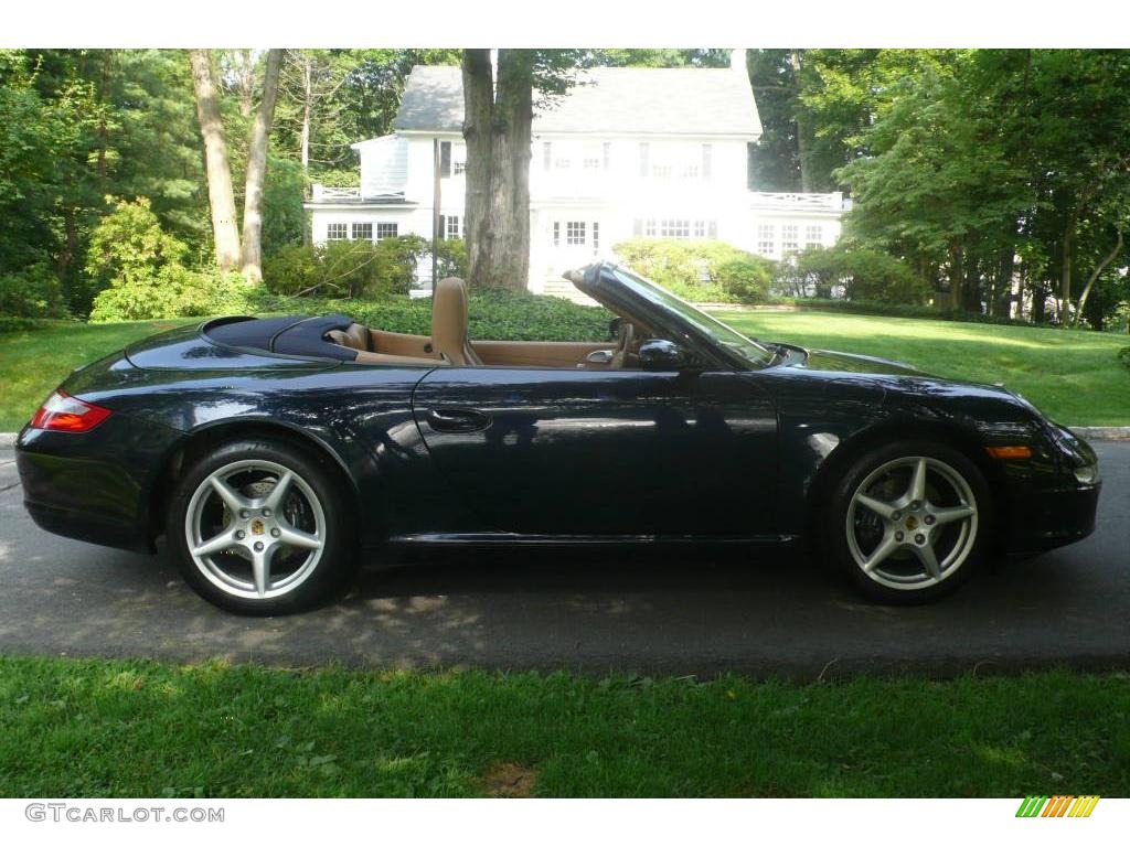 2008 911 Carrera Cabriolet - Midnight Blue Metallic / Sand Beige photo #7