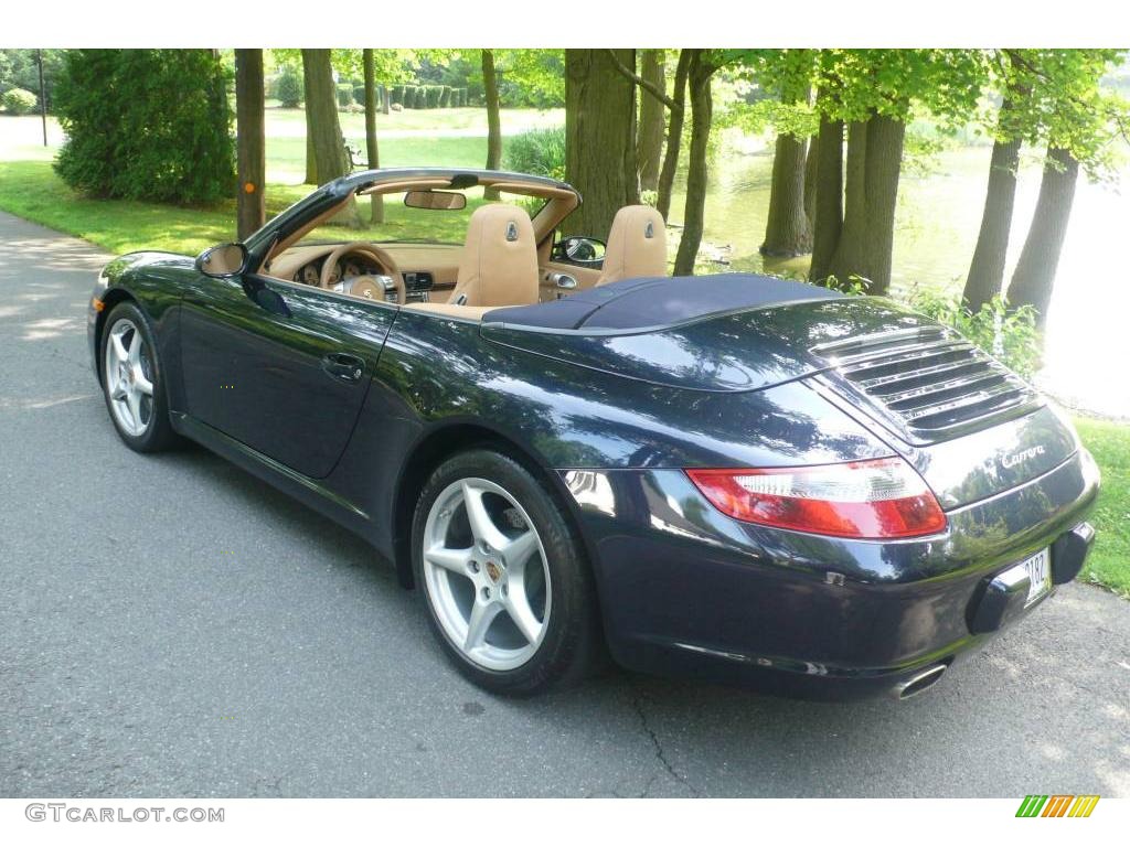 2008 911 Carrera Cabriolet - Midnight Blue Metallic / Sand Beige photo #9