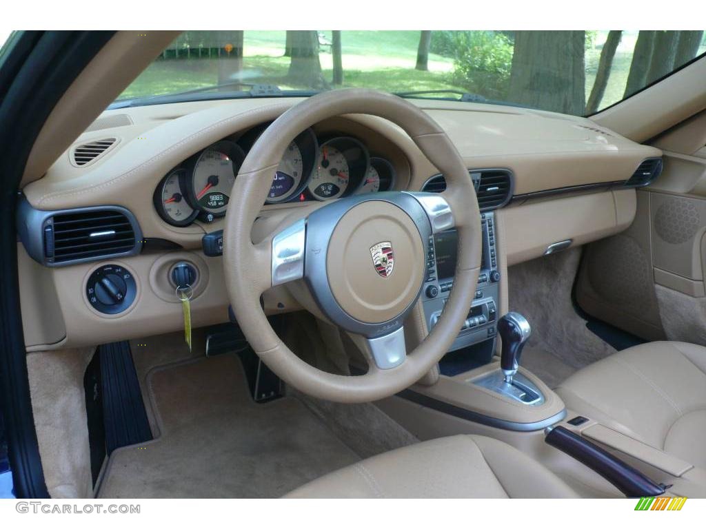 2008 911 Carrera Cabriolet - Midnight Blue Metallic / Sand Beige photo #18