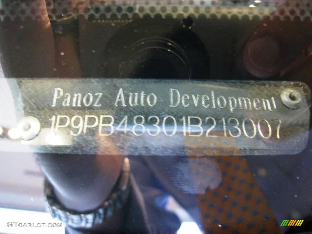 2001 Panoz Esperante Convertible Info Tag Photo #14947531