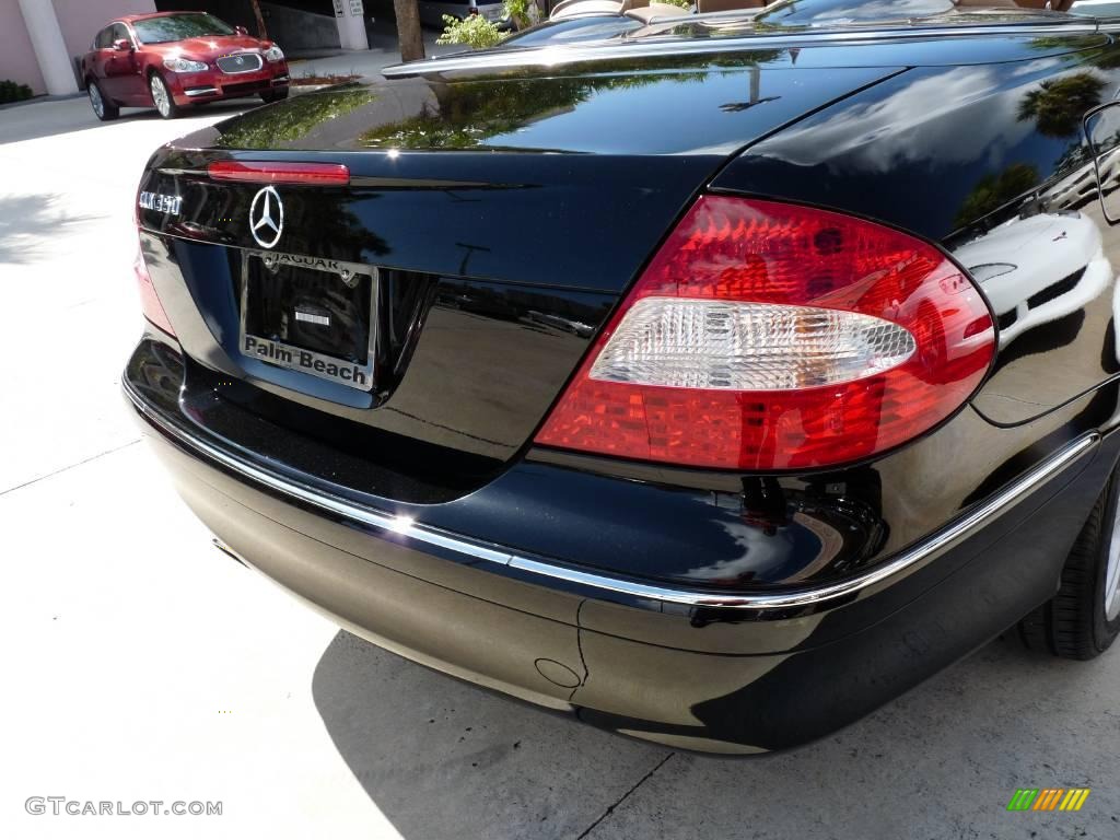 2008 CLK 350 Cabriolet - Black / Cappuccino/Black photo #9