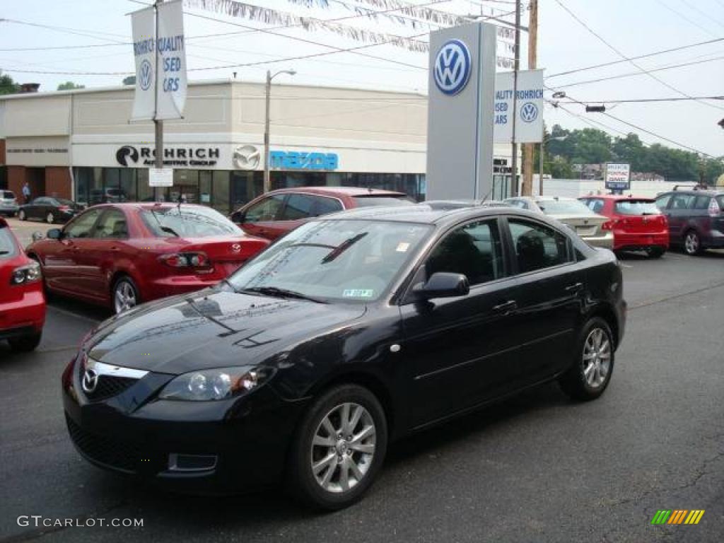 2008 MAZDA3 i Touring Sedan - Black Mica / Black photo #1