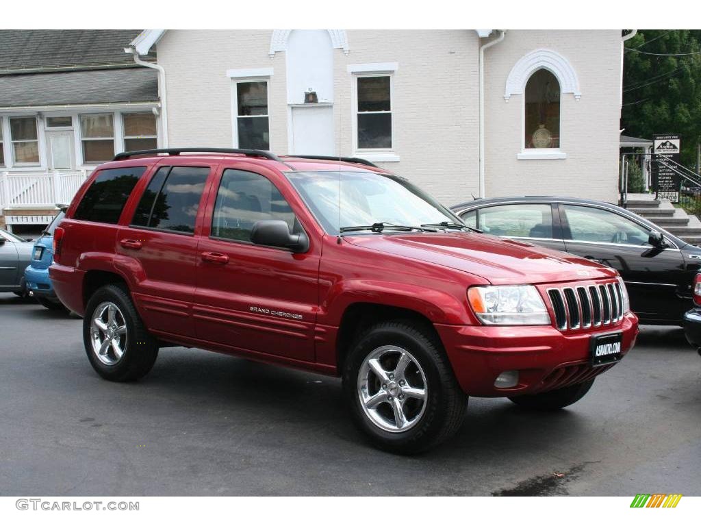 2002 Grand Cherokee Limited 4x4 - Inferno Red Tinted Pearlcoat / Dark Slate Gray photo #4