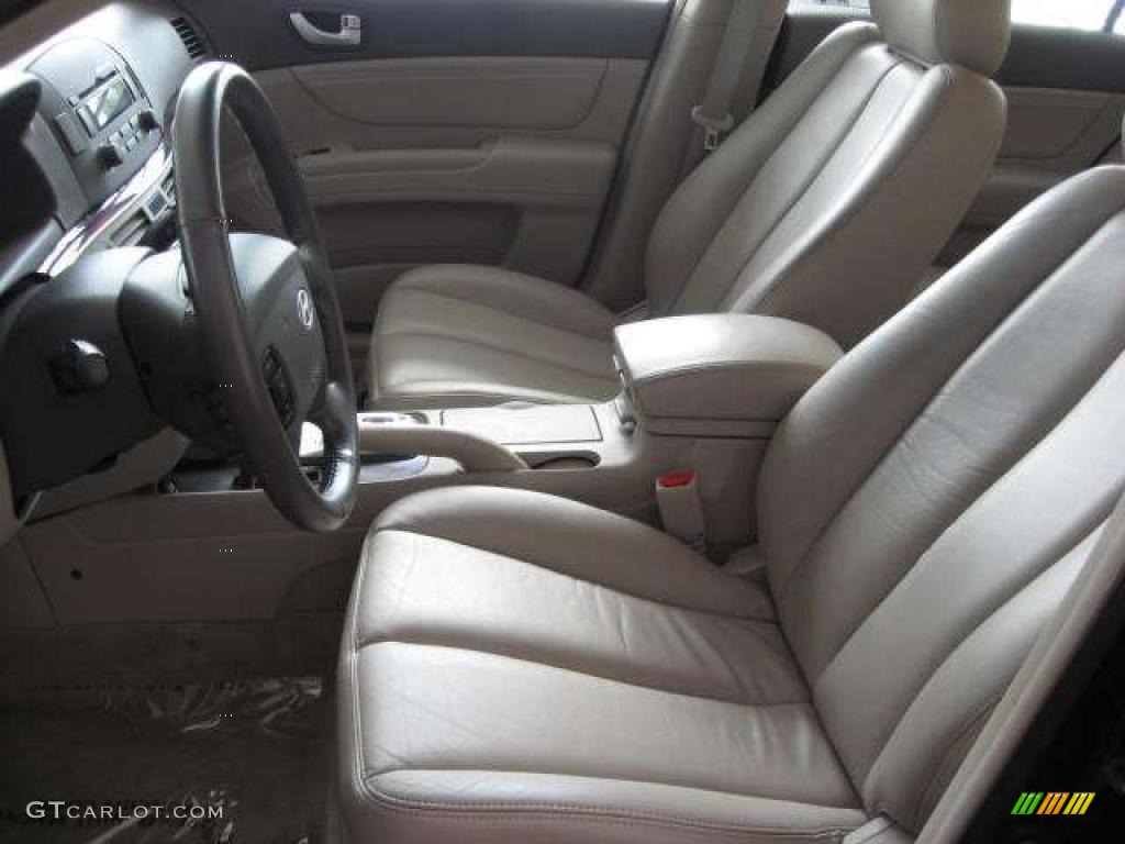 2008 Sonata Limited - Ebony Black / Beige photo #11