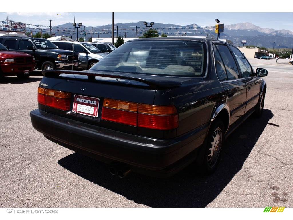 1991 Accord EX Sedan - Granada Black Pearl / Beige photo #3