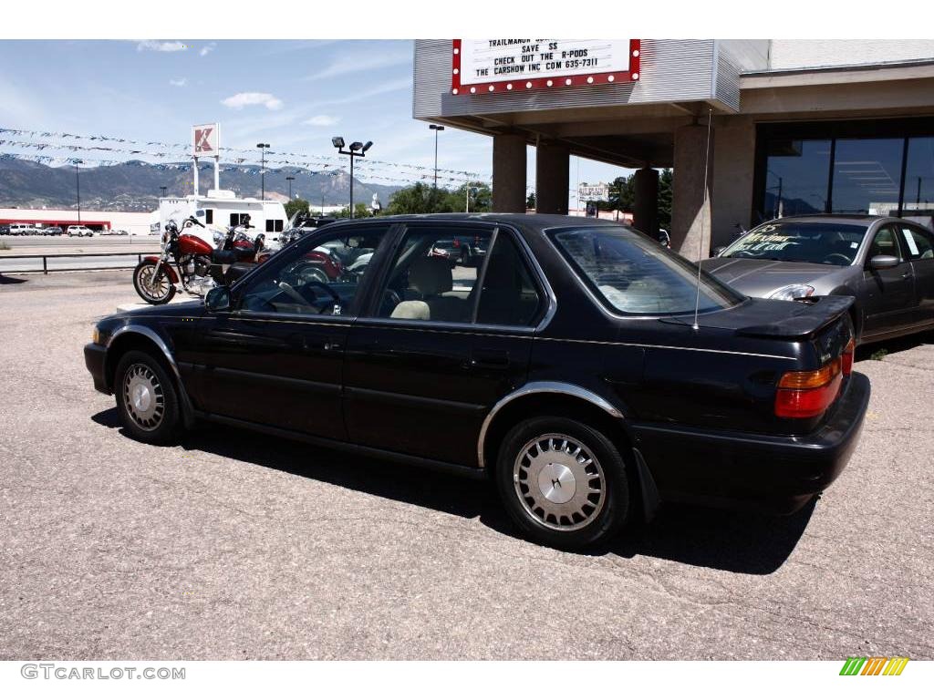 1991 Accord EX Sedan - Granada Black Pearl / Beige photo #5