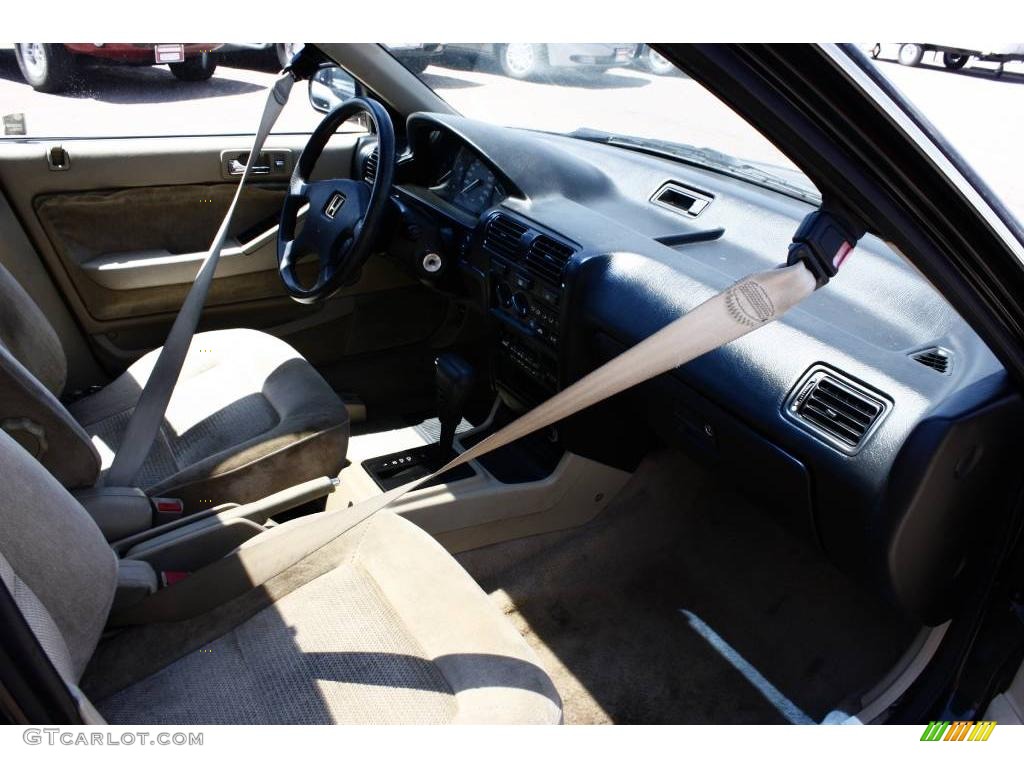 1991 Accord EX Sedan - Granada Black Pearl / Beige photo #10
