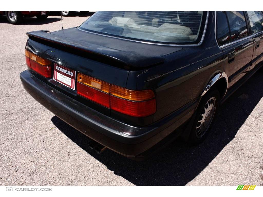 1991 Accord EX Sedan - Granada Black Pearl / Beige photo #16