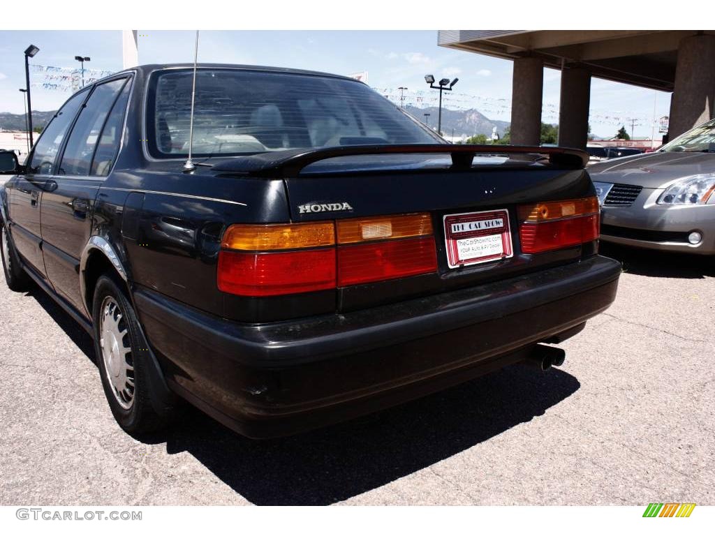 1991 Accord EX Sedan - Granada Black Pearl / Beige photo #17