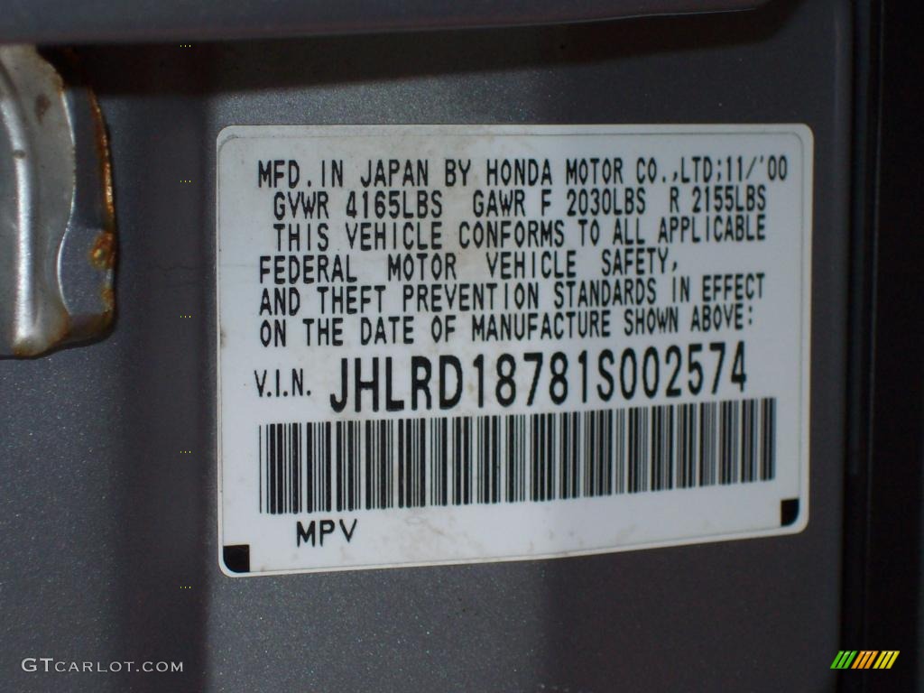 2001 CR-V Special Edition 4WD - Satin Silver Metallic / Dark Gray photo #25