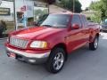 2000 Bright Red Ford F150 XLT Extended Cab 4x4  photo #3