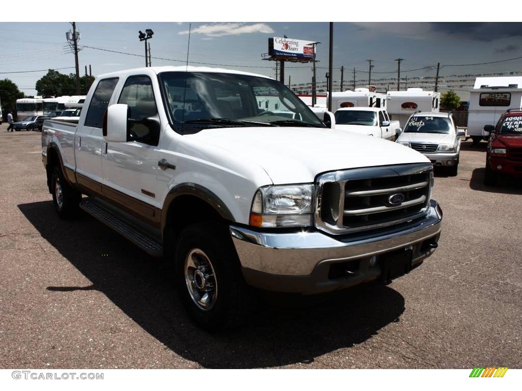 2003 F250 Super Duty King Ranch Crew Cab 4x4 - Oxford White / Castano Brown photo #2