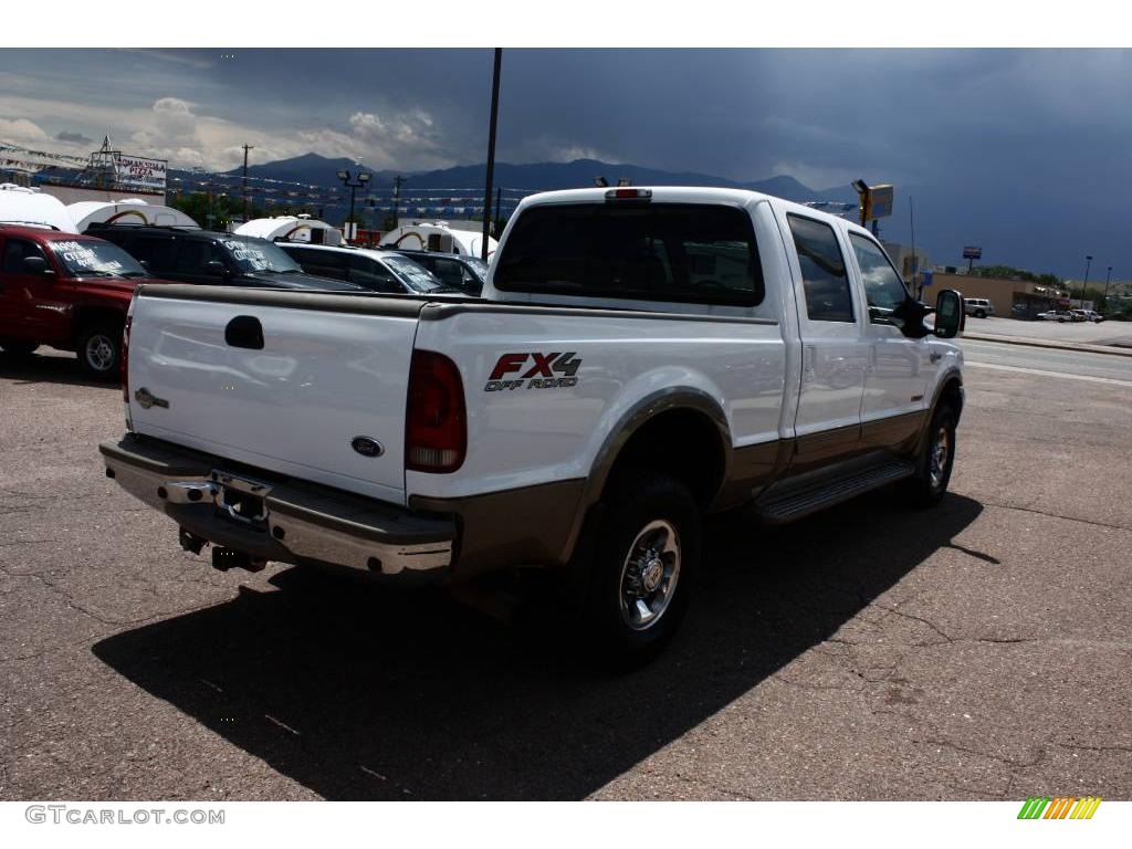 2003 F250 Super Duty King Ranch Crew Cab 4x4 - Oxford White / Castano Brown photo #3