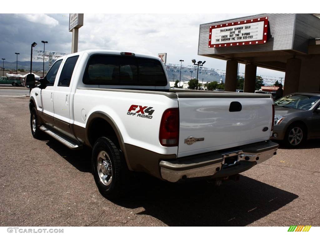 2003 F250 Super Duty King Ranch Crew Cab 4x4 - Oxford White / Castano Brown photo #4