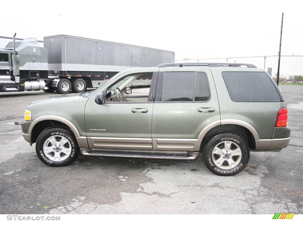 2004 Explorer Eddie Bauer 4x4 - Estate Green Metallic / Medium Parchment photo #9