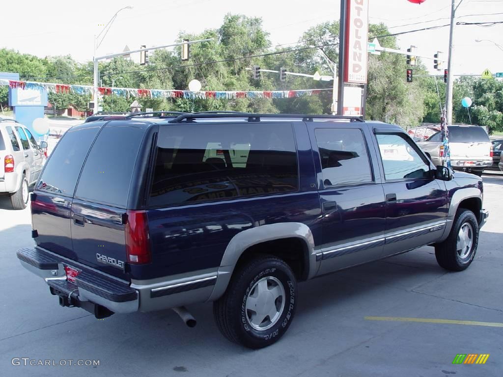 1999 Suburban K1500 LT 4x4 - Indigo Blue Metallic / Gray photo #2