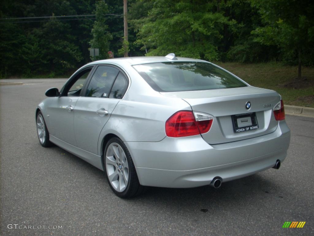 2007 3 Series 335i Sedan - Titanium Silver Metallic / Black photo #5