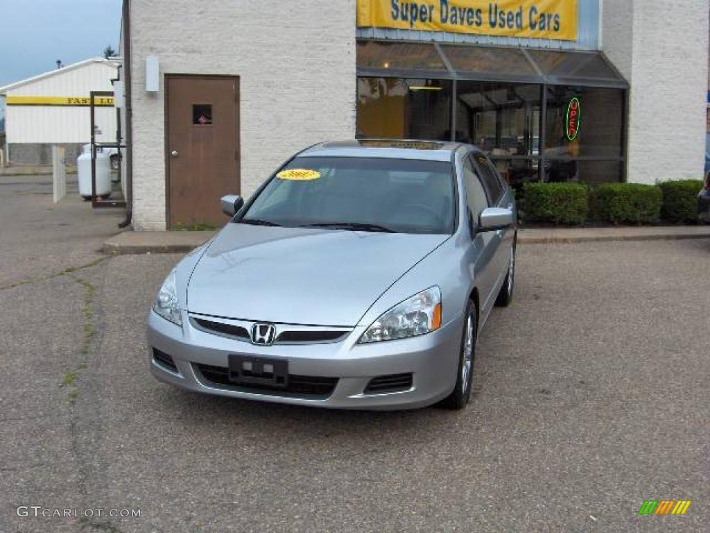 2007 Accord EX-L V6 Sedan - Alabaster Silver Metallic / Gray photo #1