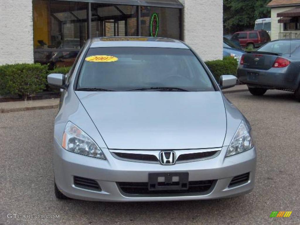 2007 Accord EX-L V6 Sedan - Alabaster Silver Metallic / Gray photo #2