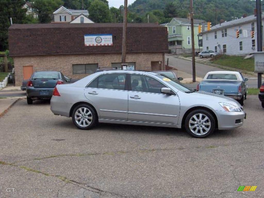 2007 Accord EX-L V6 Sedan - Alabaster Silver Metallic / Gray photo #4