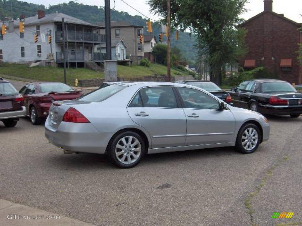 2007 Accord EX-L V6 Sedan - Alabaster Silver Metallic / Gray photo #6