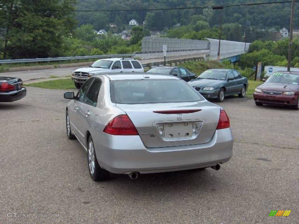 2007 Accord EX-L V6 Sedan - Alabaster Silver Metallic / Gray photo #7