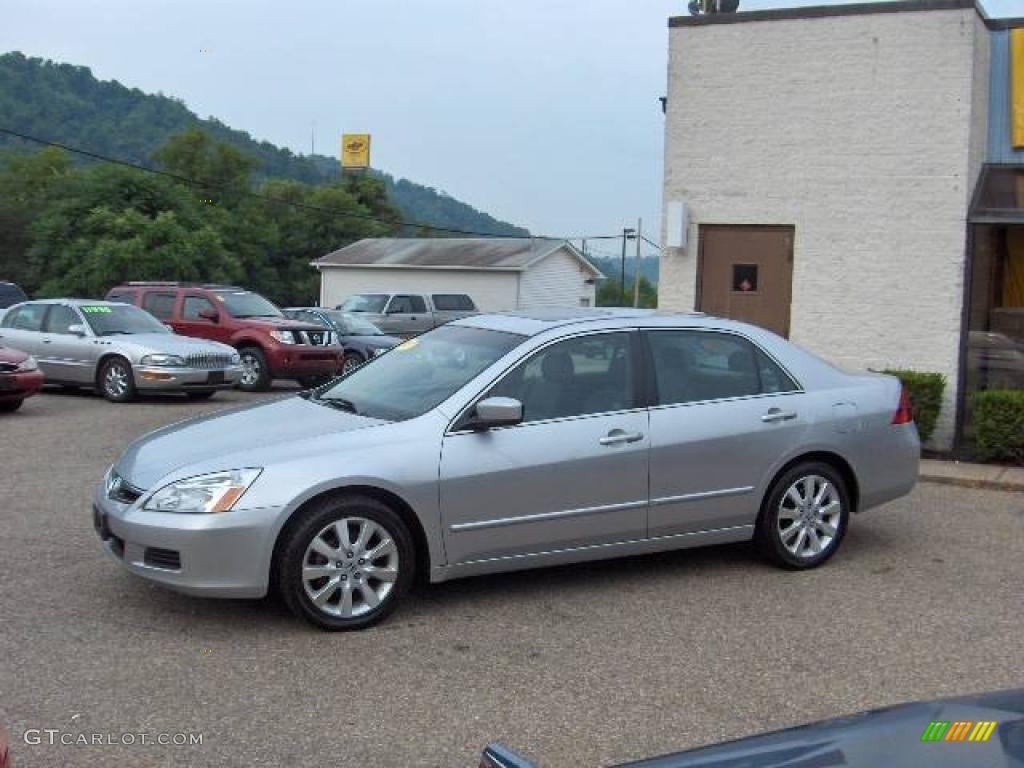 2007 Accord EX-L V6 Sedan - Alabaster Silver Metallic / Gray photo #9