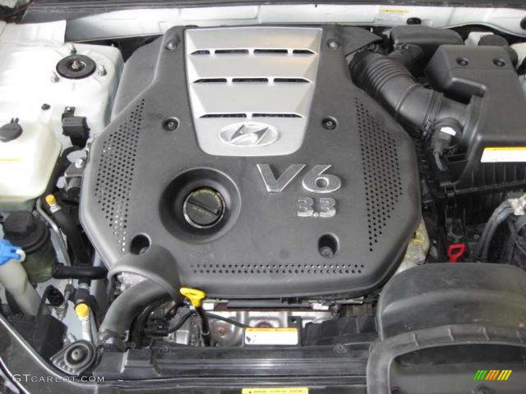 2007 Sonata SE V6 - Arctic White / Gray photo #4