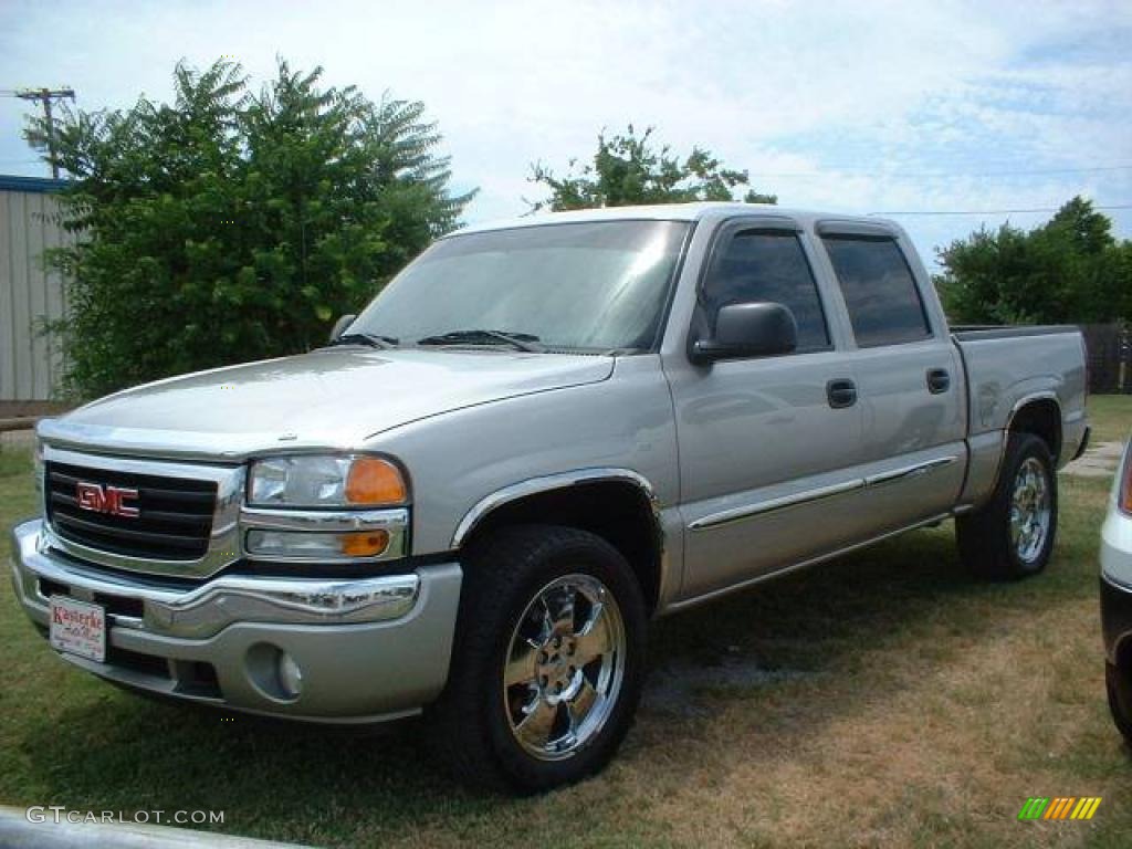 2006 Sierra 1500 SLT Crew Cab - Silver Birch Metallic / Pewter photo #1