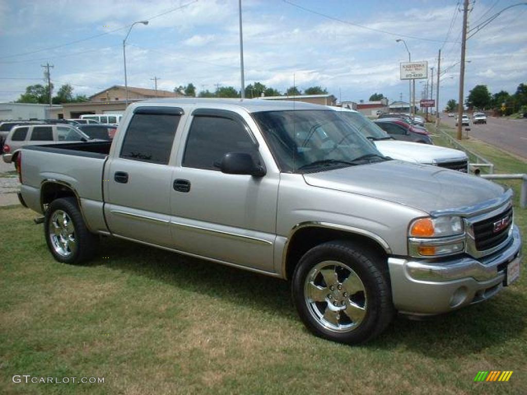 2006 Sierra 1500 SLT Crew Cab - Silver Birch Metallic / Pewter photo #3
