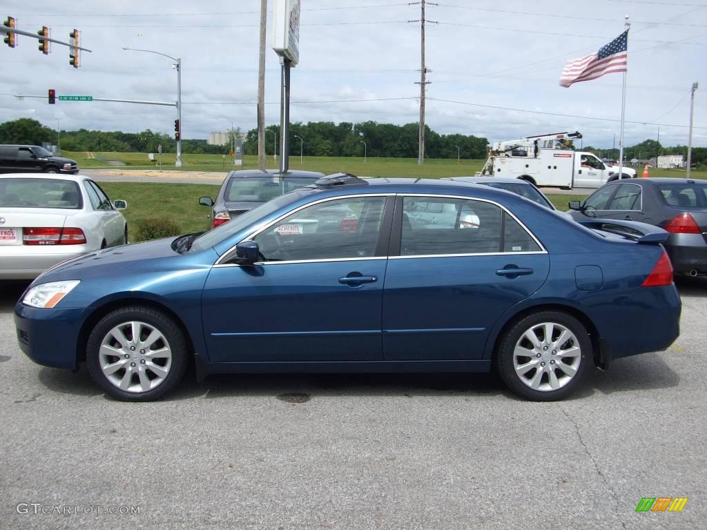 2006 Accord EX-L V6 Sedan - Sapphire Blue Pearl / Black photo #2
