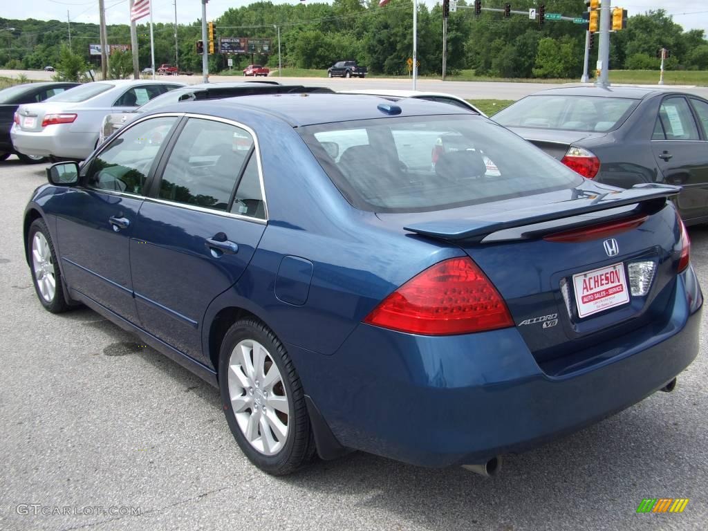 2006 Accord EX-L V6 Sedan - Sapphire Blue Pearl / Black photo #3