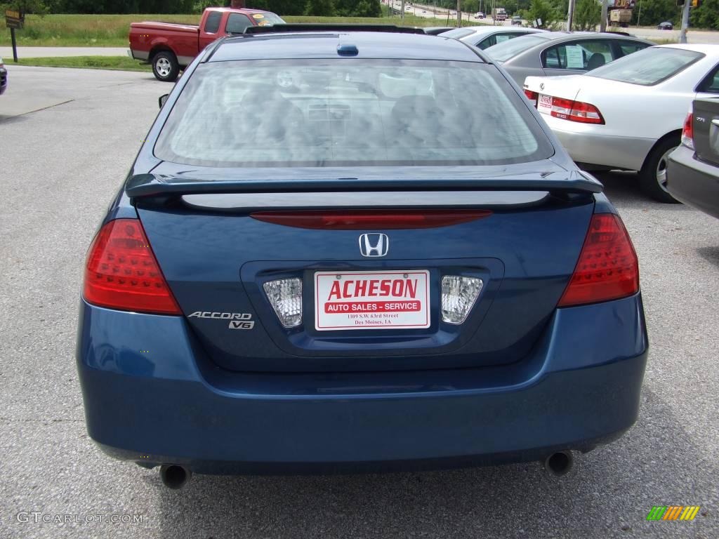 2006 Accord EX-L V6 Sedan - Sapphire Blue Pearl / Black photo #4