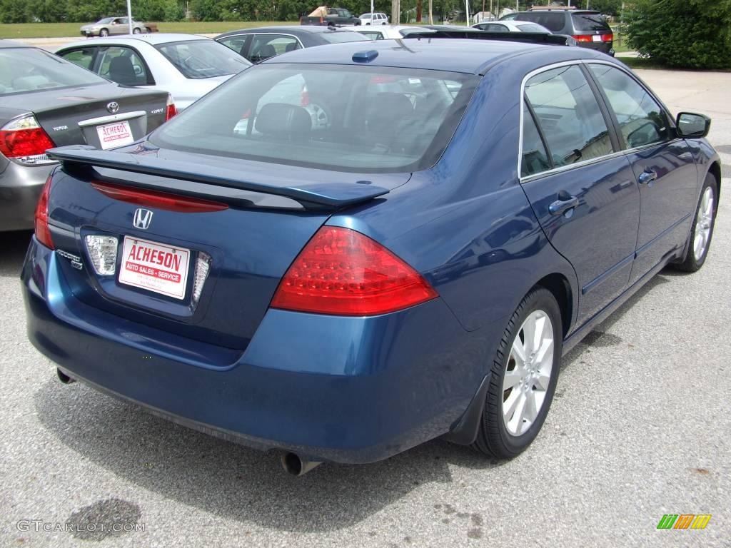 2006 Accord EX-L V6 Sedan - Sapphire Blue Pearl / Black photo #5