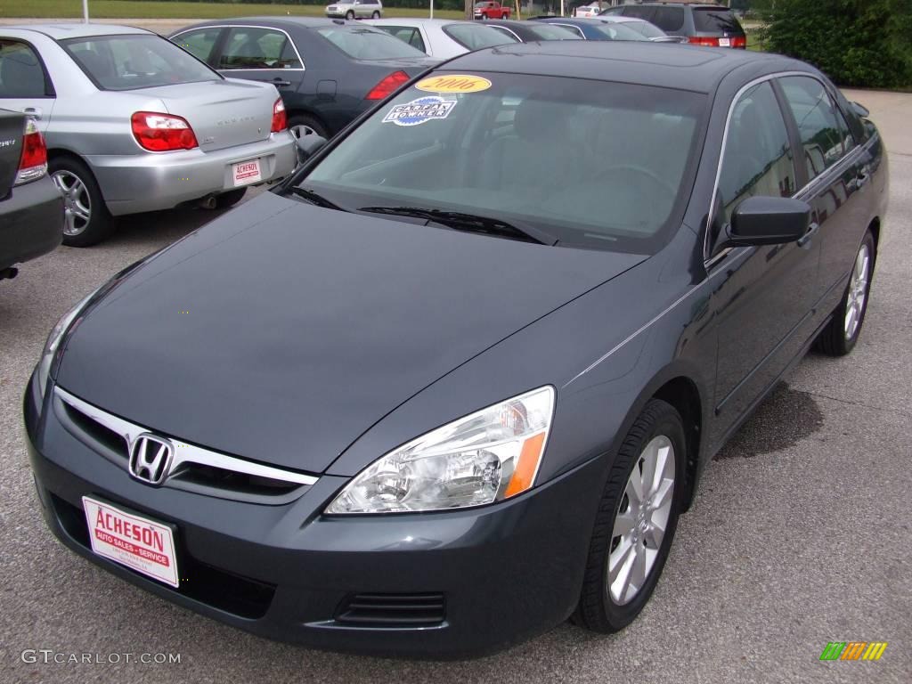 2006 Accord EX-L V6 Sedan - Graphite Pearl / Gray photo #1