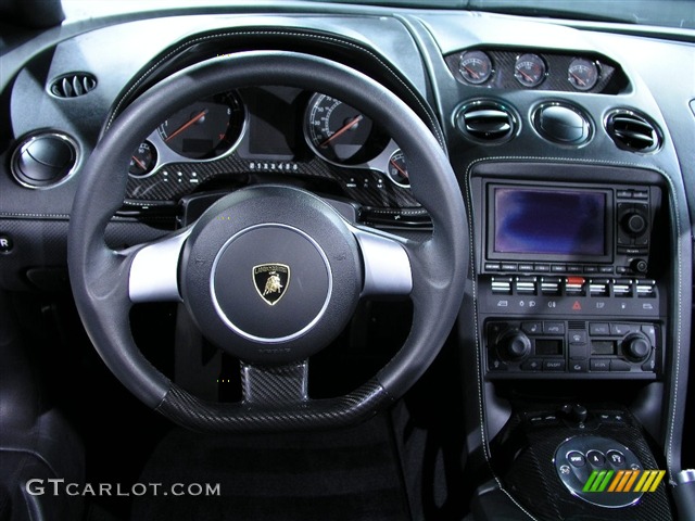 2007 Lamborghini Gallardo Spyder Black Dashboard Photo #150035