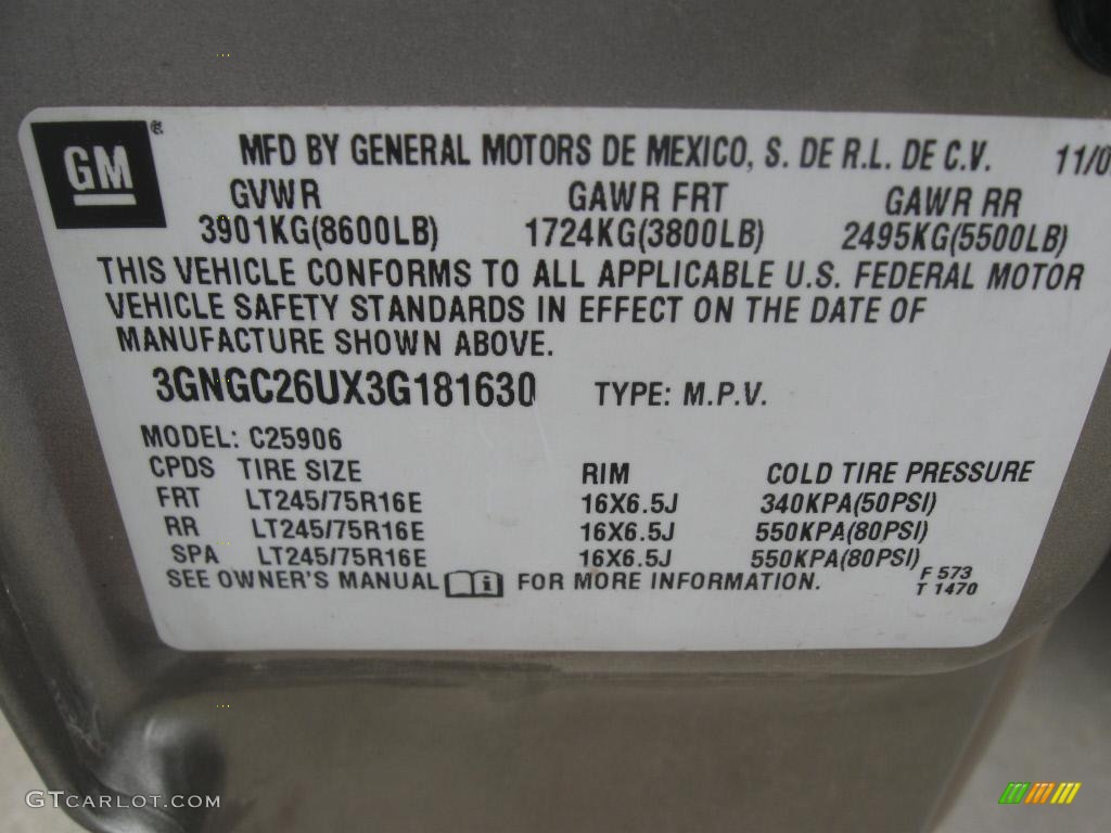 2003 Suburban 2500 LS - Light Pewter Metallic / Tan/Neutral photo #35