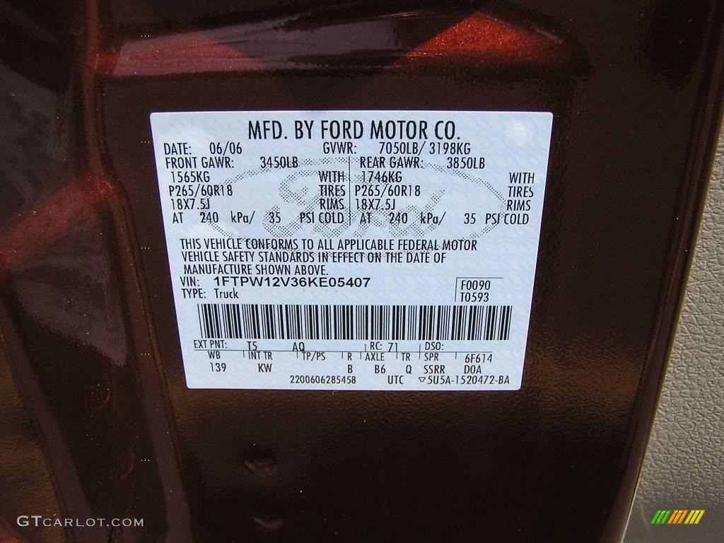 2006 F150 King Ranch SuperCrew - Dark Copper Metallic / Castano Brown Leather photo #20