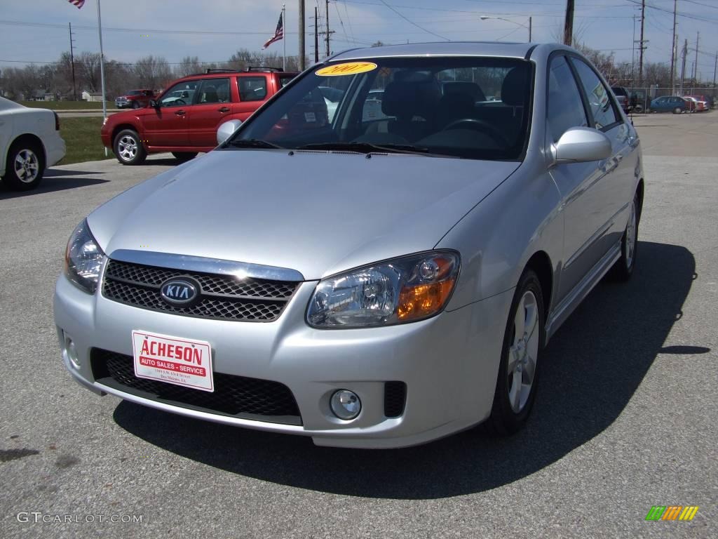 2007 Spectra SX Sedan - Silver / Gray photo #1