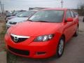 2007 True Red Mazda MAZDA3 i Sport Sedan  photo #1
