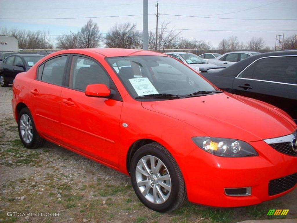 2007 MAZDA3 i Sport Sedan - True Red / Black photo #2