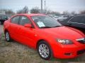 2007 True Red Mazda MAZDA3 i Sport Sedan  photo #2