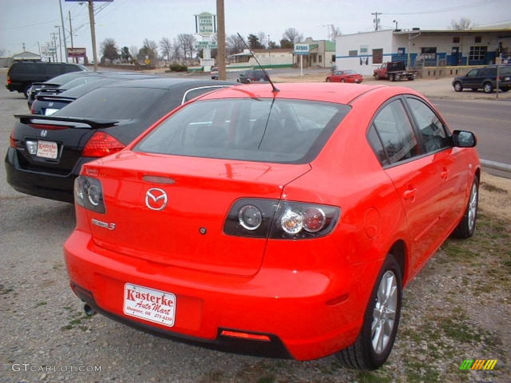 2007 MAZDA3 i Sport Sedan - True Red / Black photo #3