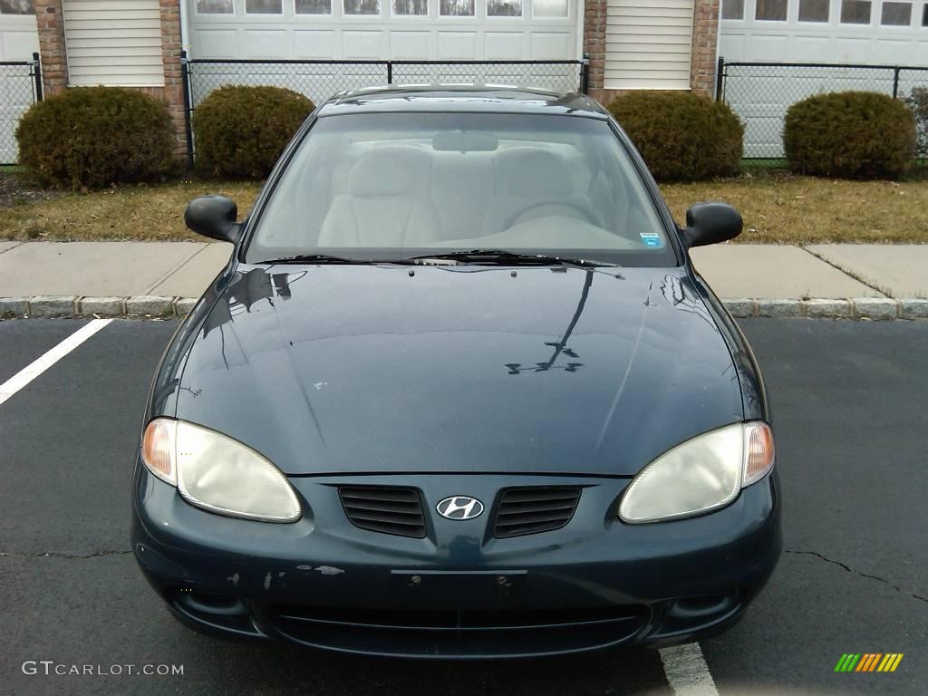 1999 Elantra GL Sedan - Forest Green / Beige photo #3
