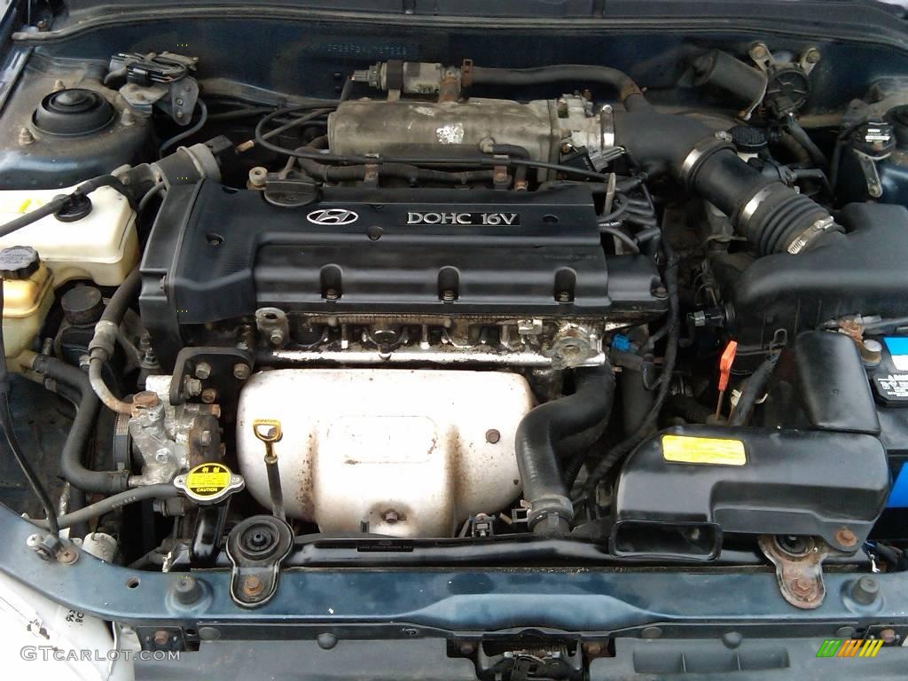 1999 Elantra GL Sedan - Forest Green / Beige photo #7